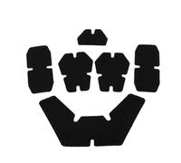 6PCS/Set Tactical Helmet Patches Hook And Loop Fastener Magic Sticker Accessories For Helmet(Magic Sticker BK)