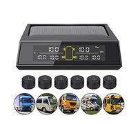 6Pcs/set Tire Pressure Monitoring System Monitoring Tire Pressure Range External Sensor Car Solar Power TPMS LCD Color Screen