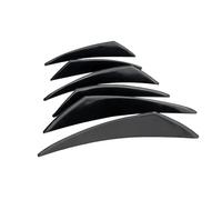 6pcs/set Universal Front Bumper Lip Decoration Diffuser Splitter Fins Body Spoiler Canards Valence Chin Car Tuning Canard(Black 6pcs)