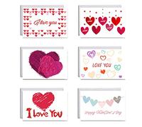 6pcs/set Valentine's Day Greeting Cards With Envelopes Stickers I Love You Card Valentine's Day Greeting Card