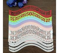 6PCS/Set Vintage Lace Metal Die Cuts Cutting Dies，Wavy Border Edge Paper Cards Cutting Dies Cut Stencils for DIY Embossing Card Making Book Tags Decorative Paper Dies Scrapbooking