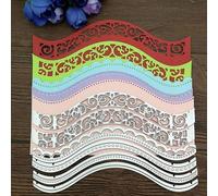 6PCS/Set Vintage Lace Metal Die Cuts Cutting Dies，Wavy Border Edge Paper Cards Cutting Dies Cut Stencils for DIY Embossing Card Making Book Tags Decorative Paper Dies Scrapbooking
