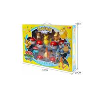 (6Pcs Set With Box B) Original Box Pokemon 12 Styles Pokeball Deformation Toy Set Anime Figure