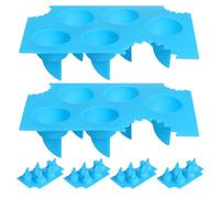 6pcs Shark Fin Silicone Ice Tray Novelty Mold for Drinks Parties | Animal Shaped Design, Easy Release Reusable Foodgrade Silicone, for Cocktails Chocolate Cake Candy Pudding Mini Soap