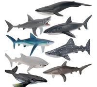 6Pcs Shark Toys, 7-9cm Toy Shark, Beautiful and Exquisite Practical Toy Sharks and Shark Bath Toy Suitable for Marine Animal Collectors, and Marine Knowledge Education (Style 2)