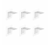 6PCS Shelf Support Pegs, Free Shelf Brackets, Adhesive Pegs Punch Self Adhesive Shelves Clips Strong Partition Holders Wardrobe Partition Holder Fixing Sticking Hook for Kitchen,Bathroom (7 * 7cm)