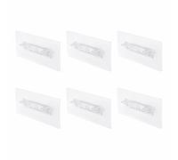 6PCS Shelf Support Pegs, Free Shelf Brackets, Adhesive Pegs Punch Self Adhesive Shelves Clips Strong Partition Holders Wardrobe Partition Holder Fixing Sticking Hook for Kitchen,Bathroom (5 * 12cm)