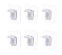 6PCS Shelf Support Pegs, Free Shelf Brackets, Adhesive Pegs Punch Self Adhesive Shelves Clips Strong Partition Holders Wardrobe Partition Holder Fixing Sticking Hook for Kitchen,Bathroom (6 * 6cm)