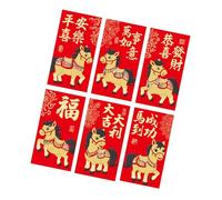 6Pcs Shimmering Gold New Year Envelopes with Prosperity Blessings for Festive Gifts & Celebrations New Year Prosperitys Paper Envelopes