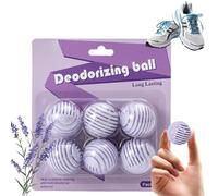6PCS Shoe Deodorizer Balls,Shoe Air Freshener,Ball Deodorant,Shoe Freshener & Deodoriser,Smelly Shoes Odor Remover,Foot Odour Eliminator,Spherical Design,Eliminate Odors(Lavender flavour)