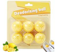 6PCS Shoe Deodorizer Balls, Shoe Odor Eliminator, Shoes Freshener & Deodoriser, Long-Lasting Shoes Smell Remover, Active Football Boot Deodoriser Balls for Stop Football Boots Smelling(Lemon)