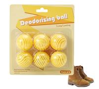 6PCS Shoe Deodorizer Balls,Shoe Odour Eliminator,Shoe Air Freshener,Shoe Smell Remover,Freshener Balls for Trainers,Lockers,Wardrobes,Deodorizer Balls,for Long Lasting Fresh(Lemon Flavor)
