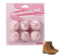 6PCS Shoe Deodorizer Balls,Shoe Odour Eliminator,Shoe Air Freshener,Shoe Smell Remover,Freshener Balls for Trainers,Lockers,Wardrobes,Deodorizer Balls,for Long Lasting Fresh(Peach Flavor)