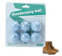 6PCS Shoe Deodorizer Balls,Shoe Odour Eliminator,Shoe Air Freshener,Shoe Smell Remover,Freshener Balls for Trainers,Lockers,Wardrobes,Deodorizer Balls,for Long Lasting Fresh(Green tea Flavor)