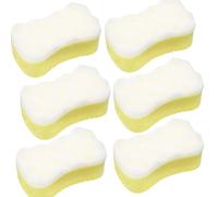 6Pcs Shower Sponges, Dual-Textured Exfoliating Bath Sponge, Dual Texture Smooth & Rough Sides, Perfect for Deep Cleansing (Yellow)