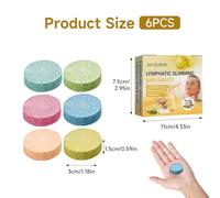 6Pcs Shower Steamers Aromatherapy Shower Tablets Natural Essential Oils Scented Shower Bombs Relaxation Gifts for Home Self Care & SPA Shower Steamers Gifts for Women and Men
