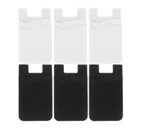 6pcs Silicone Adhesive Phone Card Holder for Credit Cards Everyday Use