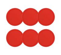 6Pcs Silicone Coaster Non-Slip Cup Mats, Round Rubber Insulation Anti-Scald Pad, Set of 6 in Black, Gray, Brown, Dark Blue, Red, Green, Yellow, Blue Classic