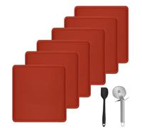 6PCS Silicone Dehydrator Trays Sheets 14" x 14" with Edge Fruit
