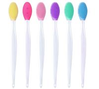6Pcs Silicone Exfoliating Lip Brushes, 2-in-1 Double-Sided Soft Cleaning Beauty Tool To, Create Smoother Skin And Fuller Lip Appearance.