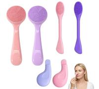 6PCS Silicone Face Scrubber, Face Scrubber, Facial Cleansing Brush Set, Facial Cleansing Tools for Blackhead Removal and Pore Care, Portable Grooming Kit for Travel