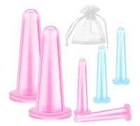 6pcs Silicone Facial Cupping Therapy Set,Vacuum Massage Cup Kit,for Face, Body, Neck, Back, Eye Massage, Facial Care