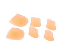 6Pcs Silicone Flute Tail Brick Key Pads, Light Yellow Replacement Cushions for Musicians, Compact Easy to Store Accessories, Repair Parts for Standard Flutes