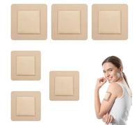 6PCS Silicone Foam Dressing,Foam Dressing for Wounds,Waterproof Silicone Wound Dressing 7.5 x 7.5cm,10 x 10 cm,Waterproof Plasters Adhesive Bandage,Convenient to Carry or Store