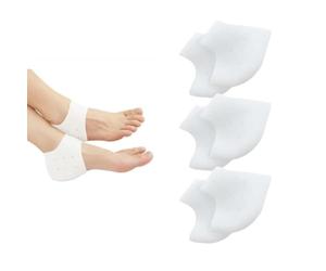 6Pcs Silicone Heel Protectors, Silicone Socks with Heel Pads, Heel Protection, Silicone Pads. Silicone Heel Pads for Heel Spurs, Plantar Fasciitis, Heel Pain, Heel Cups, Foot Care