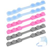 6pcs Silicone Hooks Adjustable Ear Hooks Extension Buckles