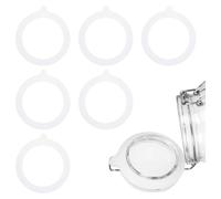 6PCS Silicone Jar Gaskets, Large 4.5Inch Airtight Rubber Seals Rings for Glass Jars Replacement Gasket Leak-Proof Canning Jar Rings for Mason Regular Mouth Canning Jars