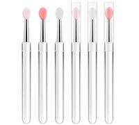 6pcs Silicone Lip Brush Silicone Lip Applicator with Cover Reusable lipstick Brush,Nail Art Applicator Tools, Lip Eyeshadow Makeup Stick