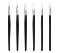 6pcs Silicone Lip Mask Brush Set for Lipstick and Eye Shadow, Black
