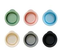 6pcs Silicone Milk Bottle Tops - 48mm Reusable Caps for Glass Milk Bottles - Colorful Lids Fit Stanpac & Libbey Bottles - Leakproof BPA-Free Bottle Tops