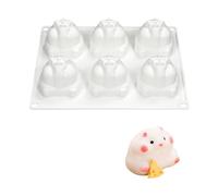 6pcs silicone molds hollow small hamster cake decorating mousse baking tools chocolate fondant dessert mousse cake kitchen bakeware