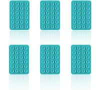 6Pcs Silicone Suction Phone Case Mount,Silicone Suction Cup Cell Phone, Adhesive Back,For Mobile Power Cellphones Selfies and Videos (Lake green)