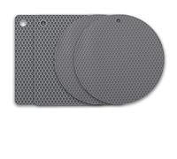 6Pcs Silicone Trivet Mat Set, Heat Resistant Non-Slip Coasters & Drying Mats for Kitchen, Trivets for Hot Pots/Pans/Baking Dish, Worktops Protectors