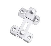 6pcs Silver Gate Latch Set - 90°/180° Toggle Lock for Sliding Barn Doors Wine Cabinets Closets & Wooden Fences - Durable Door Bolt Security (2 Inch)