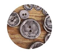 6Pcs Silver Gold Copper Metal Buttons Irregular 2 Hole Sewing Buttons for Suit Coat Jacket,Silver,11.5mm 12Pcs