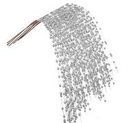 6PCS Silver Long Christmas Glitter Berries Stems,Weeping Willow Berries Picks Fake Christmas Picks Glitter Sticks for Wedding Party,76cm