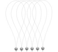 6Pcs Silver Nano Rings Loop Threader Tool Professional Hair Extension Pliers Extending Hair Wearing Feather Accessories for Hair Styling Tool Accessories