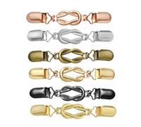 6Pcs Simple Sweater Clamps Metal Mixture Clothing Fasteners For Shawls Cardigans Formal Casual Outfits Unbacked Dress Security Clamps Set