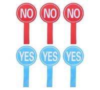 6pcs Single Sided Judging Board with Handle Foam Board Judge Paddle