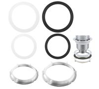 6Pcs Sink Drain Rubber Seals O-Ring Gasket nuts for 110mm 140mm Diameter Sinks Black and White Silicone Waterproof Basin Plug Seal Washer for Kitchen Bathroom Drainage DIY Sink Basket Strainer Waste