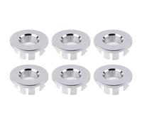 6PCS Sink Overflow Ring, Metal Sink Overflow Caps, Sink Overflow Cover, Brass Basin Trim Rings, Round Sink Tap Hole Cover, Scratch-Resistant Drain Cover for Kitchen Bathroom Sink Toilet Washing Basin
