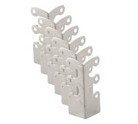 6Pcs Skiffers Baseboard Corner Protectors, Rustic Vintage Metal Corner Protectors, Decorative Corner Protector, Brass Corner Protector, Floor Skirting Board Corner Protectors (Silver)