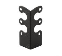 6Pcs Skiffers Baseboard Corner Protectors, Rustic Vintage Metal Corner Protectors, Decorative Corner Protector, Brass Corner Protector, Floor Skirting Board Corner Protectors (Black)