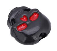 6pcs Skull Shape Tuning Peg Caps for Folk & Electric Guitar - Concave Style Tuning Key Button Caps in Black (Black)