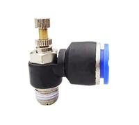 6pcs SL Pneumatic Fittings 1/8'' 1/4" 3/8" Cylinder Throttle Speed | Controller Pressure Relief Valve Air Hose Connector Regulator(6PCS SL4-02)