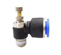 6pcs SL Pneumatic Fittings 1/8'' 1/4" 3/8" Cylinder Throttle Speed | Controller Pressure Relief Valve Air Hose Connector Regulator(6PCS SL12-02)